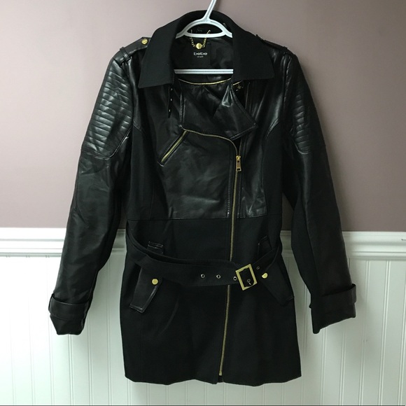 bebe Jackets & Blazers - Bebe faux leather trench coat